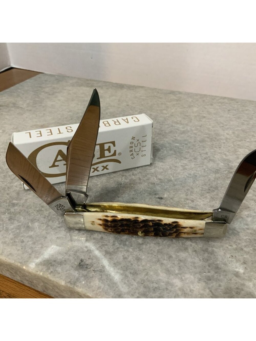 Case 00204 Large Stockman Pocket Knife - Amber Bone